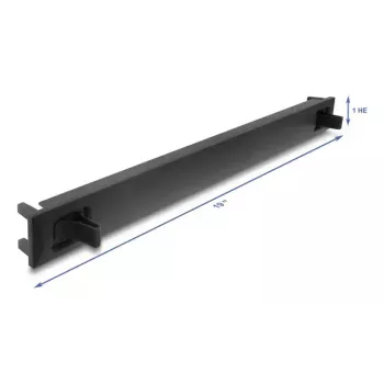 Rack blind panel DELOCK 67208, ABS plastic, Melns, 1U