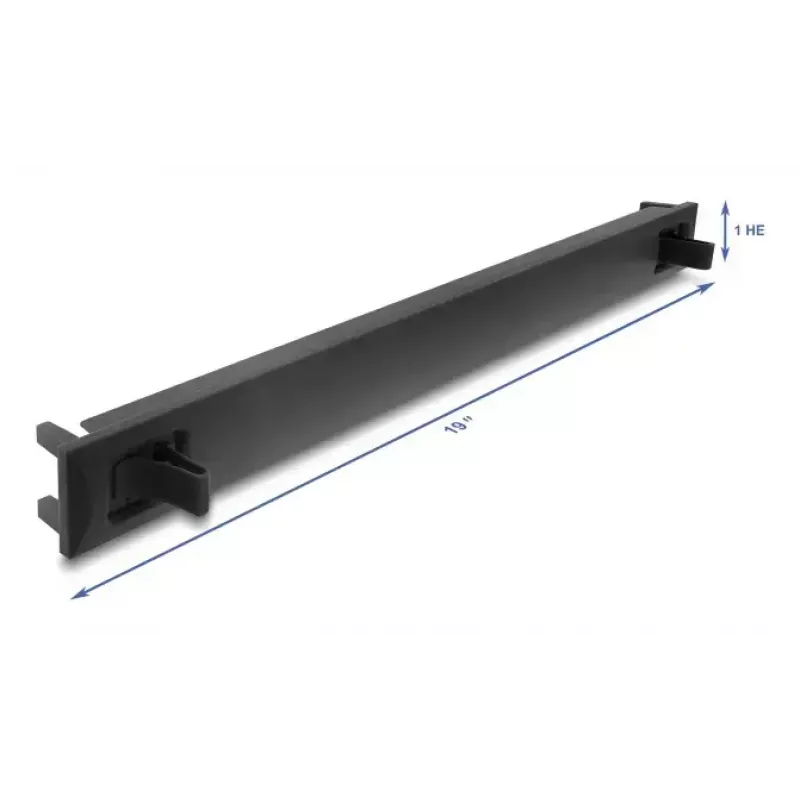 Rack blind panel DELOCK 67208, ABS plastic, Melns, 1U