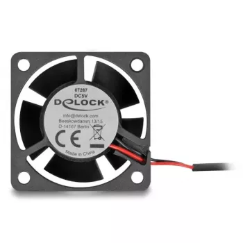 Ventilators DELOCK 67287 aksiālais 4 cm, 5 V līdzspriegums, lodīšu gultnis, 0,19 m³/h, melns