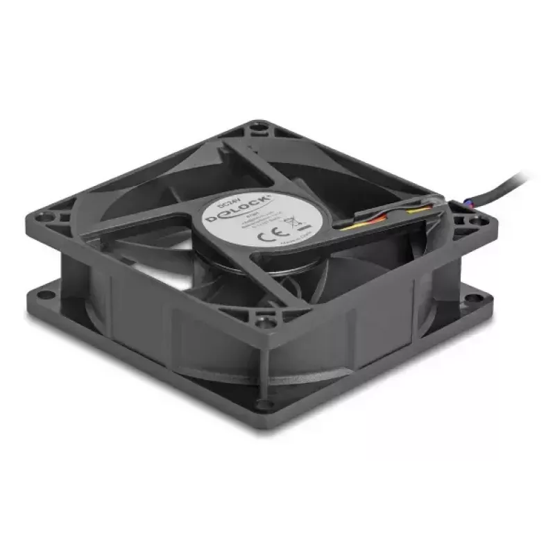 Ventilators DeLOCK 67301 8 cm Melns Lodīšu gultnis 0.97 m³/h