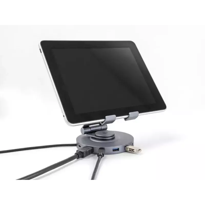 DeLOCK planšetdatora un klēpjdatora dokstacija 4K HDMI USB centrmezgls SD Micro SD PD 3.0