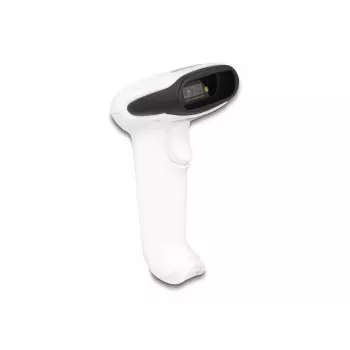 Rokas svītrkodu skeneris DeLOCK 90587 1D 2D bezvadu Bluetooth USB balts