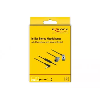 Headset DeLOCK 27183 Ievietojamās austiņas 3.5 mm ligzda Mikrofons Skaļuma regulēšana