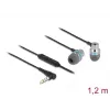 Headset DeLOCK 27183 Ievietojamās austiņas 3.5 mm ligzda Mikrofons Skaļuma regulēšana