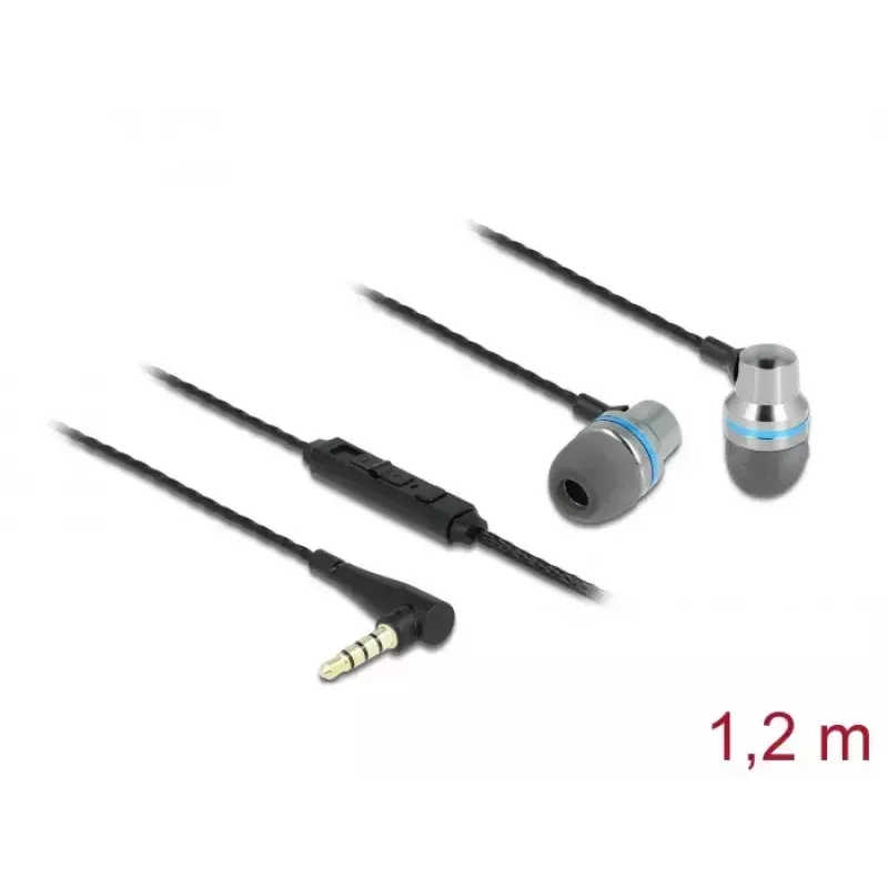 Headset DeLOCK 27183 Ievietojamās austiņas 3.5 mm ligzda Mikrofons Skaļuma regulēšana