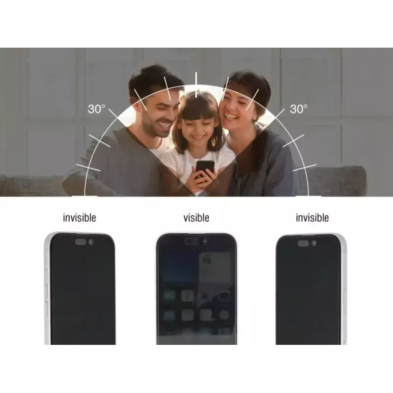 Privātuma rūdīta stikla ekrāna/aizmugures aizsargs Apple iPhone 16 — DELOCK 81281, triecienizturīgs un skrāpējumizturīgs, melns/caurspīdīgs, 1 gab.