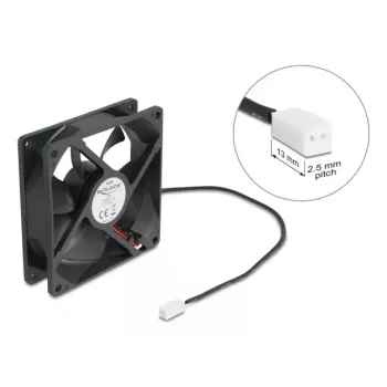 DELOCK datora korpusa ventilators 92 mm 5 V līdzstrāva lodīšu gultnis 1,02 m³/h melns (modelis 67291)