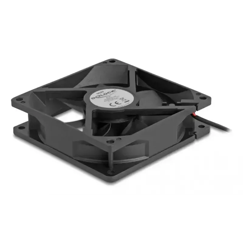 DELOCK datora korpusa ventilators 92 mm 5 V līdzstrāva lodīšu gultnis 1,02 m³/h melns (modelis 67291)