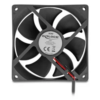 DELOCK datora korpusa ventilators 92 mm 5 V līdzstrāva lodīšu gultnis 1,02 m³/h melns (modelis 67291)