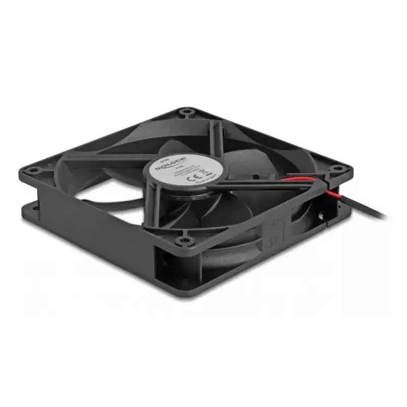 DELOCK 67292 Computer Case Fan 120 mm Melns, Ball Bearing, 5 V DC, Gaisa plūsma 1.73 m³/h