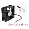 Ventilators DELOCK 67298 120 mm Melns 12 cm Lodīšu gultnis 12 V DC 3,53 m³/h
