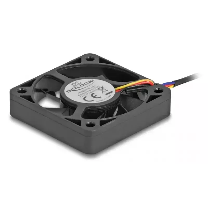 DeLOCK 67314 5 cm melns ventilators ar lodīšu gultni