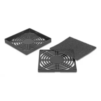Ventilatora restotais pārsegs DELOCK 67312, ABS melns, 96.5×96.5 mm, montāžas atveru izmēri 92.5×92.5 mm