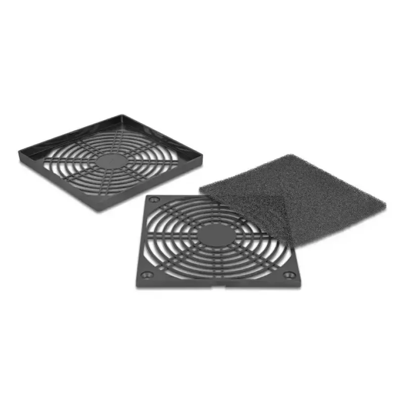 Ventilatora restota DELOCK 67313, ABS melna, 125×125 mm, montāžas atstatums 105×105 mm