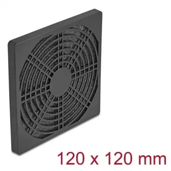 Ventilatora restota DELOCK 67313, ABS melna, 125×125 mm, montāžas atstatums 105×105 mm