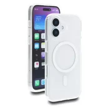 DELOCK aizsargapvalks iPhone 17 — vāciņš, MagSafe saderīgs, caurspīdīgi balts, piemērots līdz 16 cm (6,3 collu) ekrānam