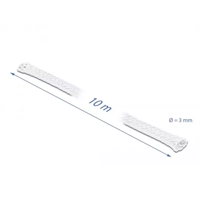 Pīta uzmava DeLOCK 20692 10 m x 3 mm balta