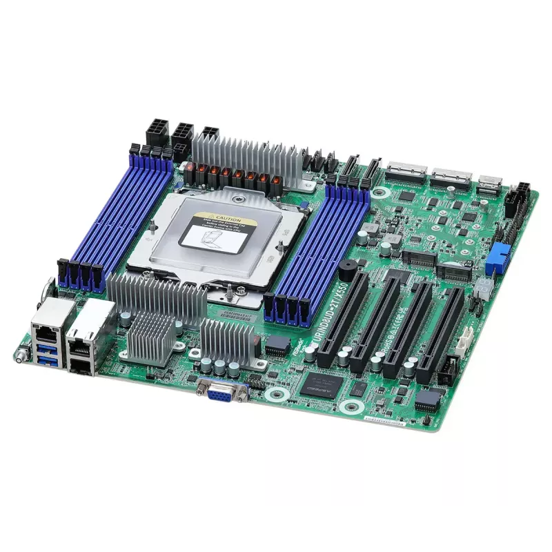 Mātesplate ASROCK TURIND8UD-2T/X550 - AMD SoC, Socket SP5, 8x DIMM, līdz 256 GB, 10GbE Intel X550-AT2