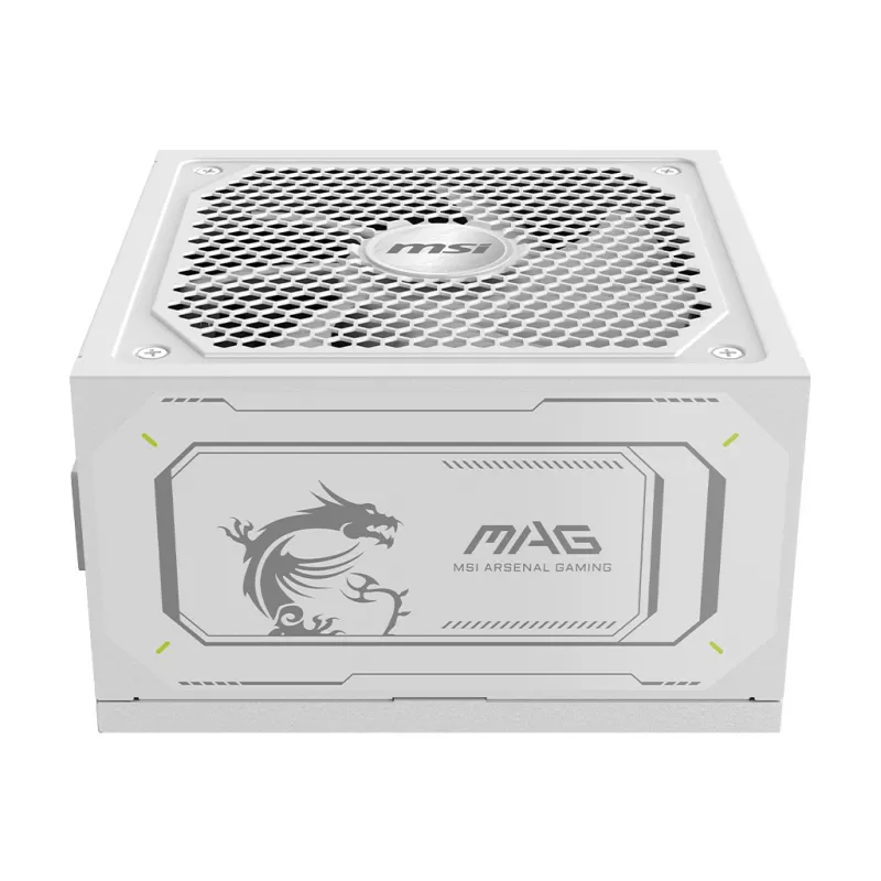 Barošanas bloks MSI MAG A1000GL PCIE5 balta 1000 W ATX 24-pin, 80 PLUS Gold, 135 mm ventilators