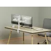 Equip 17 collu-32 collu regulējams dubultā monitora galda stiprinājuma kronšteins, balts