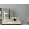 Equip 17 collu-32 collu regulējams dubultā monitora galda stiprinājuma kronšteins, balts