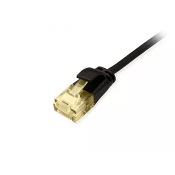 Equip Cat.6A U/UTP plānkabeļa savienotājvads 0,25 m, melns, 10000 Mbit/s