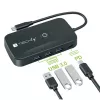 Techly IDATA USBC-HUB5WL AV paplašinātājs AV raidītājs un uztvērējs Melns