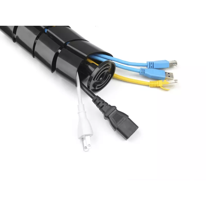 Kabeļu uzmava Equip Double-Channel kabelis Management Spine melna