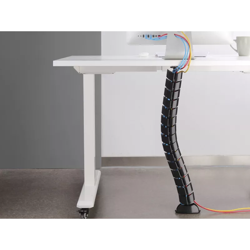 Kabeļu uzmava Equip Double-Channel kabelis Management Spine melna