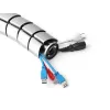 Kabeļu uzmava Equip Double-Channel kabelis Management Spine Silver