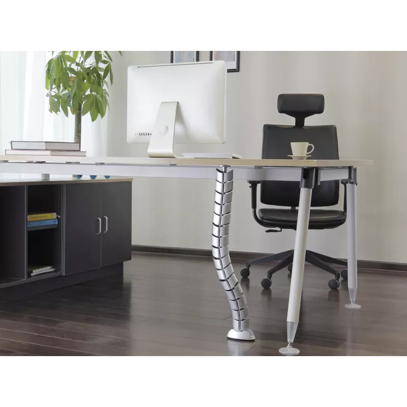 Kabeļu uzmava Equip Double-Channel kabelis Management Spine Silver