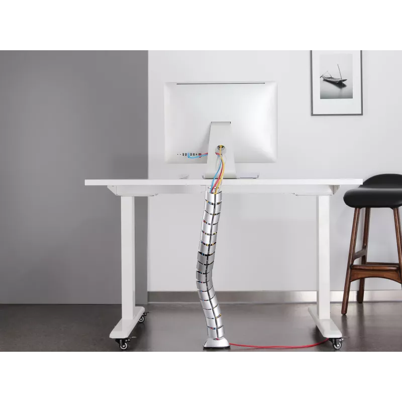 Kabeļu uzmava Equip Double-Channel kabelis Management Spine Silver