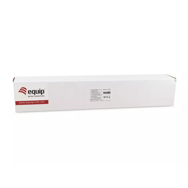 Equip 19 collu kabeļu pārvaldības panelis 1U ar 5 metāla kronšteiniem, melns