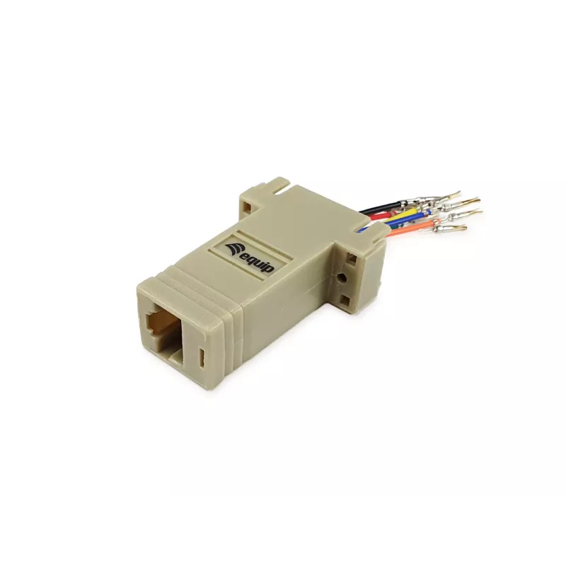 Equip DB9 uz RJ45 adapteris, sieviešu dzimuma pieslēgvieta, sērijveida, pelēks, 72x33x16mm