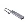 Equip USB-C 6-in-1 daudzfunkciju adapteris, HDMI 4K/30Hz, 4 × USB-C, 1 × USB-A, 5 Gbps, 100 W USB PD