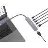 Equip USB-C 6-in-1 daudzfunkciju adapteris, HDMI 4K/30Hz, 4 × USB-C, 1 × USB-A, 5 Gbps, 100 W USB PD