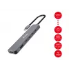 Equip USB-C 6-in-1 daudzfunkciju adapteris, HDMI 4K/30Hz, 4 × USB-C, 1 × USB-A, 5 Gbps, 100 W USB PD
