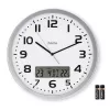 Hama 00185878 sienas/galda pulkstenis Analogais pulkstenis Apaļš Sudraba, Balts