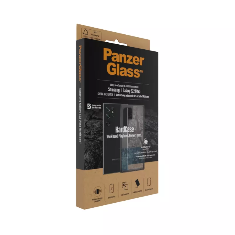 PanzerGlass ® HardCase Samsung Galaxy S22 Ultra 5G - Dūmu melns