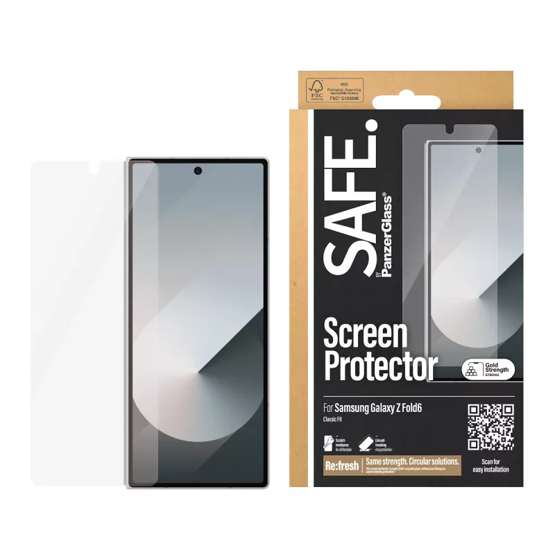 PanzerGlass SAFE. by ® ekrāna aizsargs Samsung Galaxy Z Fold6 | Classic Fit