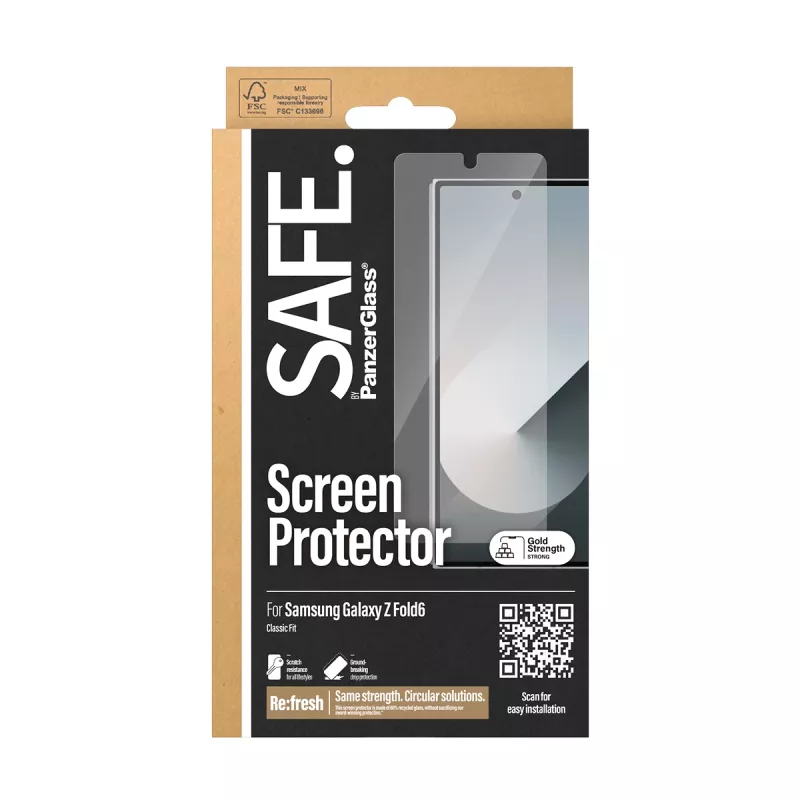 PanzerGlass SAFE. by ® ekrāna aizsargs Samsung Galaxy Z Fold6 | Classic Fit