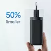Lādētājs usams T47 USB / USB‑C 65W PD ātrā uzlāde — 65W USB Power Delivery, USB-A + USB-C porti