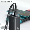 Lādētājs usams T47 USB / USB‑C 65W PD ātrā uzlāde — 65W USB Power Delivery, USB-A + USB-C porti