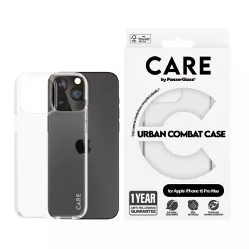 PanzerGlass CARE™ by ® Urban Combat vāciņš Transparent iPhone 15 Pro Max