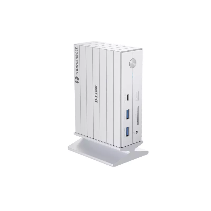 D-Link DUF-E01/E klēpjdatora dokstacija/portu replikators Vadu Thunderbolt 4 Balta