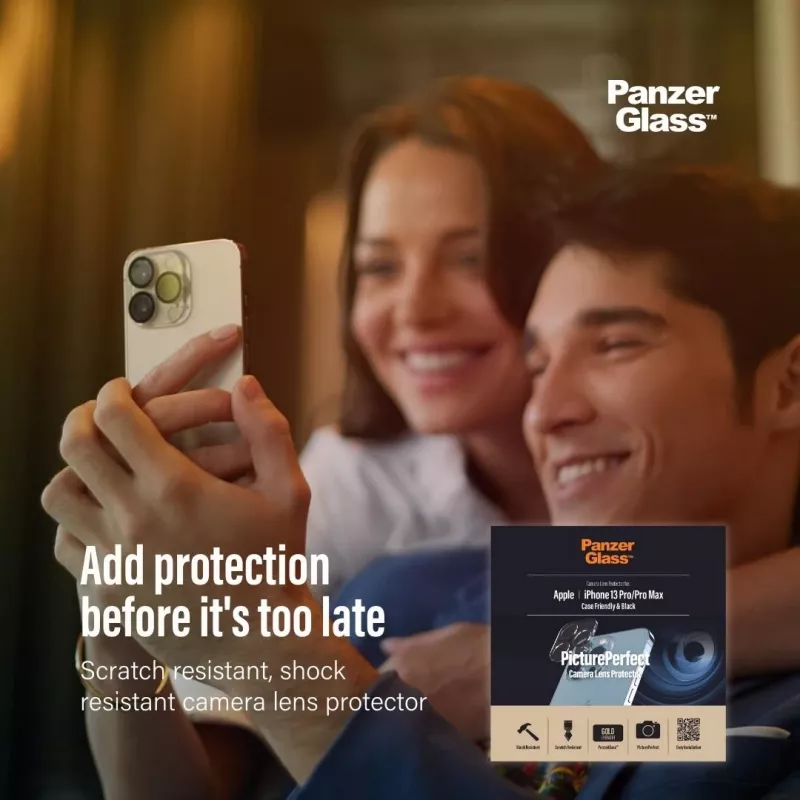 Kameras objektīva aizsargs PanzerGlass Apple iPhone 13 Pro 13 Pro Max Pret skrāpējumiem Triecienizturīgs