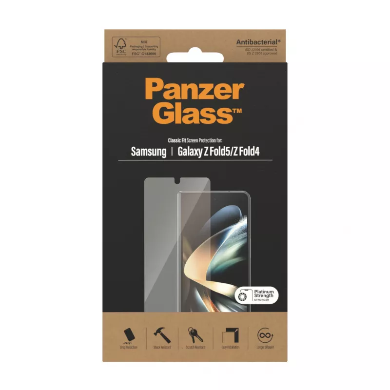 Ekrāna aizsargs PanzerGlass Samsung Galaxy Z Fold4 Antibakteriāls Izturīgs pret skrāpējumiem