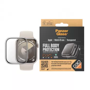 PanzerGlass ® Full Body Transparent ar D3O® Apple Watch Series 9 | 45mm