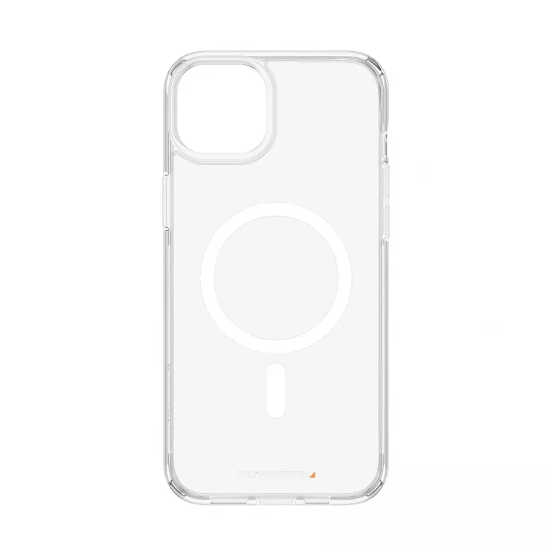 Aizsargājošs HardCase MagSafe telefona maciņš PanzerGlass iPhone 15 Plus — caurspīdīgs, pārstrādāta plastmasa, piemērots 6,69 collu ekrānam