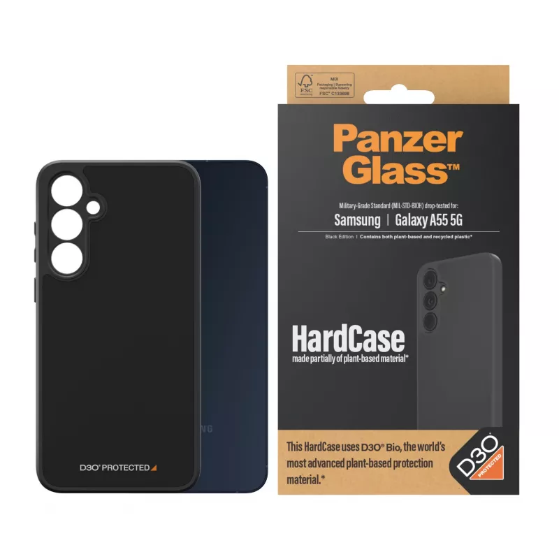 PanzerGlass ® HardCase Melns ar D3O® Samsung Galaxy A55 5G